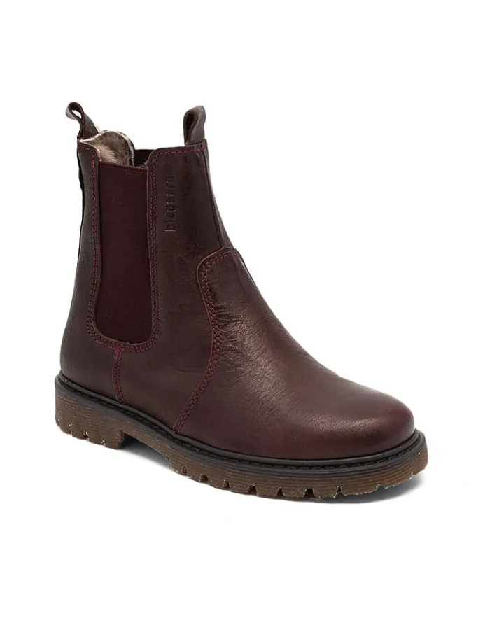 Leder-Chelsea-Boots "Neel" in Rot