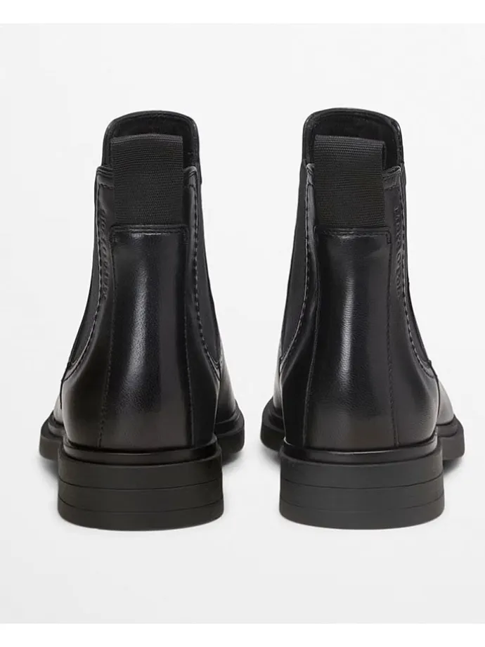 Leder-Chelsea-Boots "Paula" in Schwarz