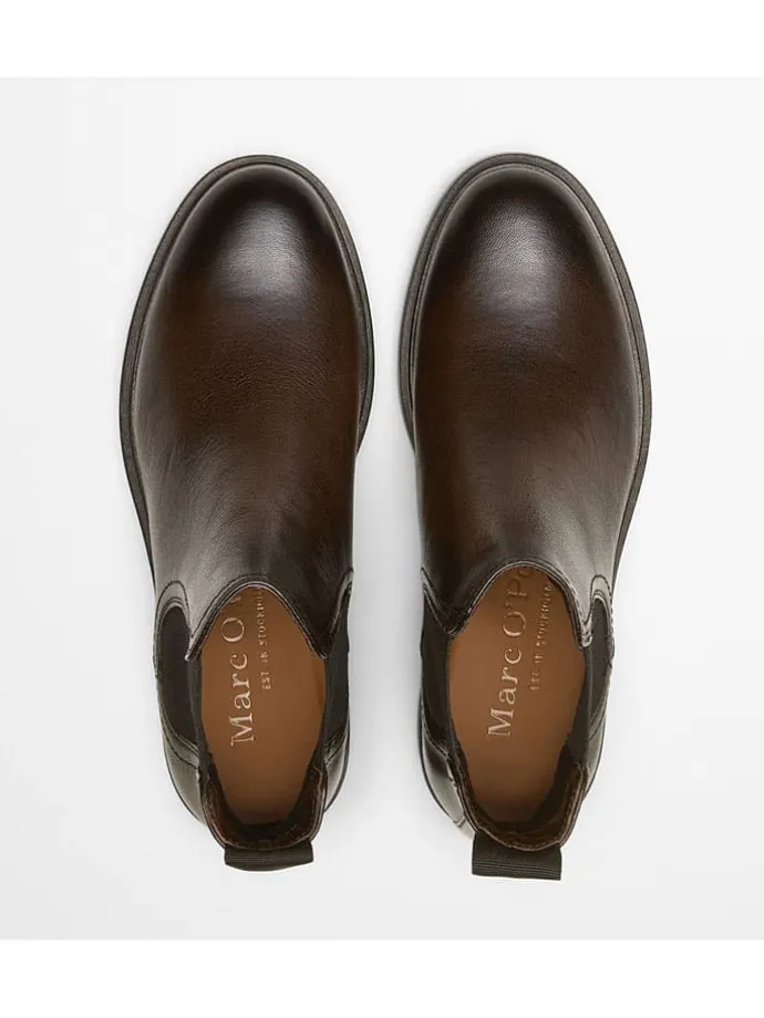 Leder-Chelsea-Boots "Paula" in Braun