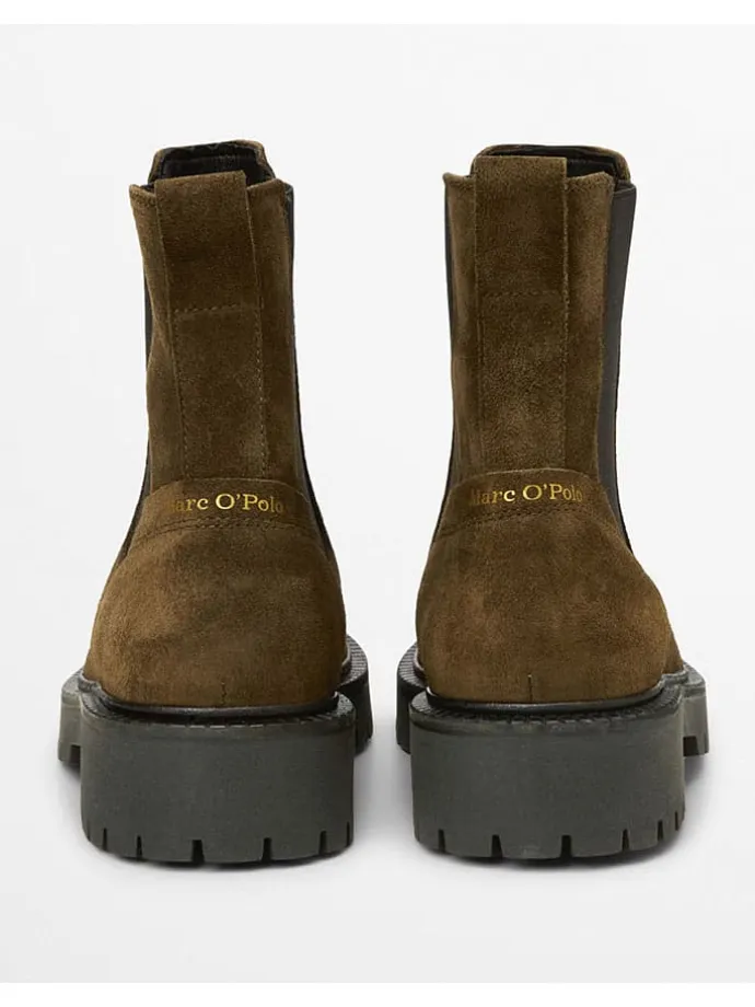 Leder-Chelsea-Boots "Phia" in Braun