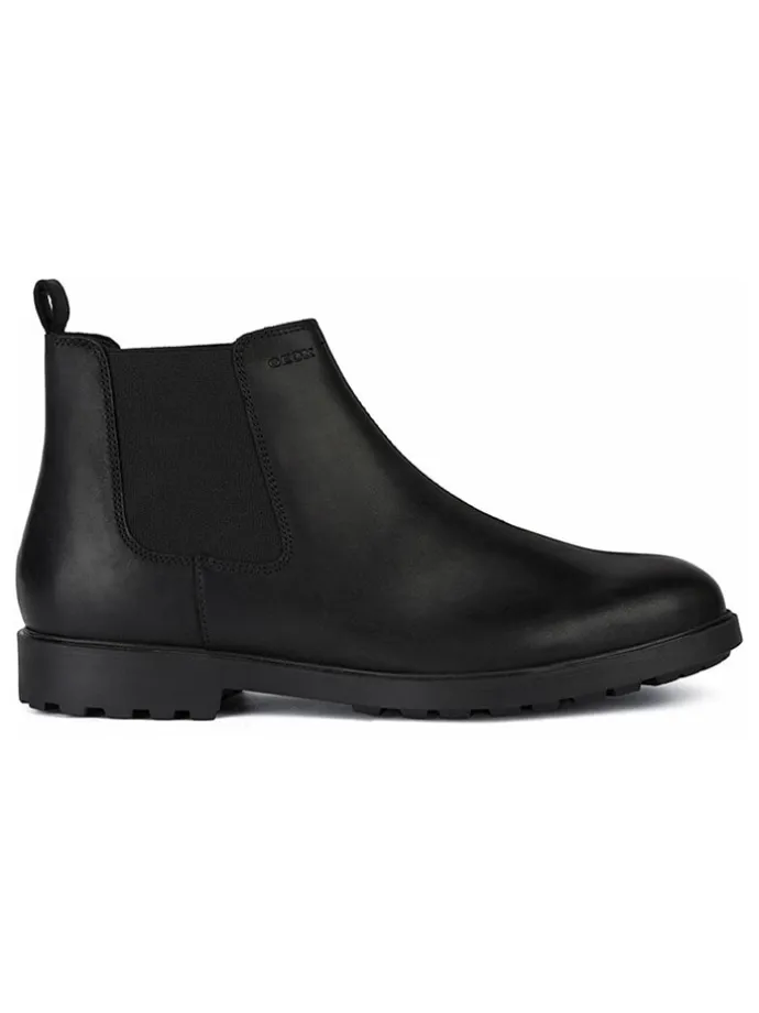Leder-Chelsea-Boots "Rhadalf" in Schwarz