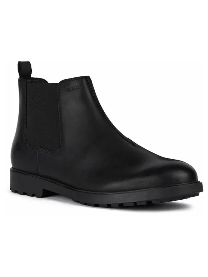 Leder-Chelsea-Boots "Rhadalf" in Schwarz