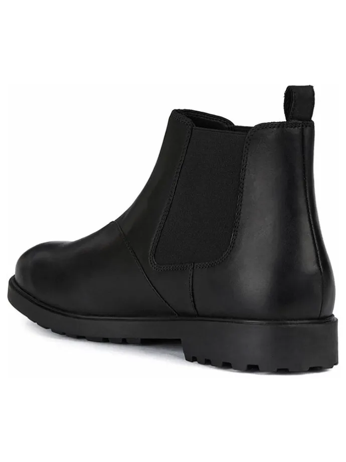 Leder-Chelsea-Boots "Rhadalf" in Schwarz
