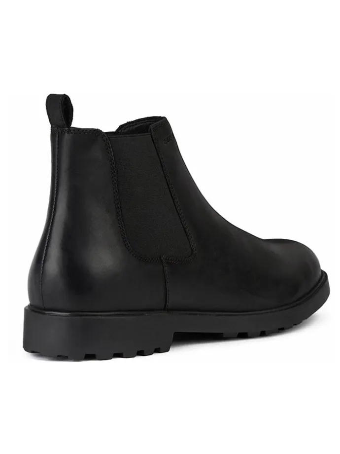Leder-Chelsea-Boots "Rhadalf" in Schwarz