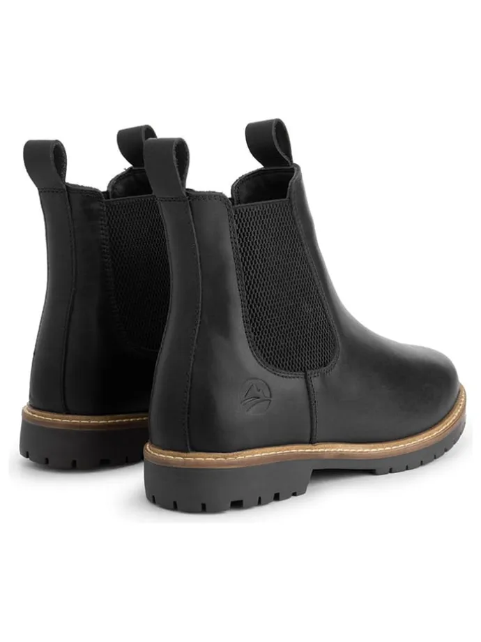 Leder-Chelsea-Boots "Ringsaker" in Schwarz
