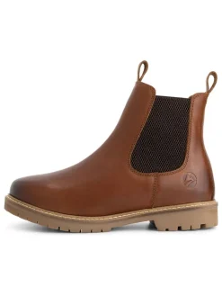 Leder-Chelsea-Boots "Ringsaker" in Hellbraun