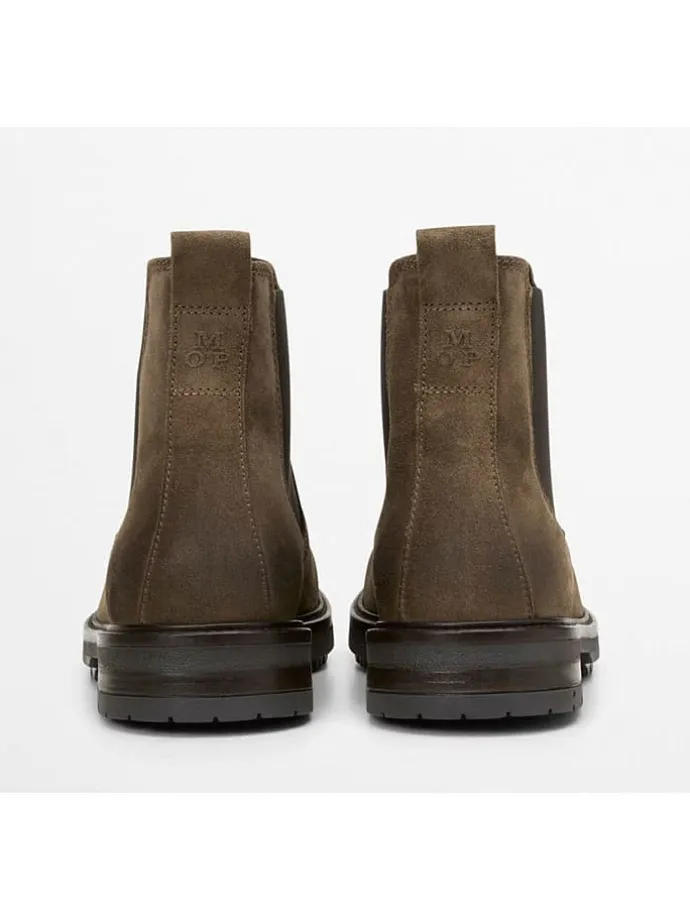 Leder-Chelsea-Boots "Rony" in Braun
