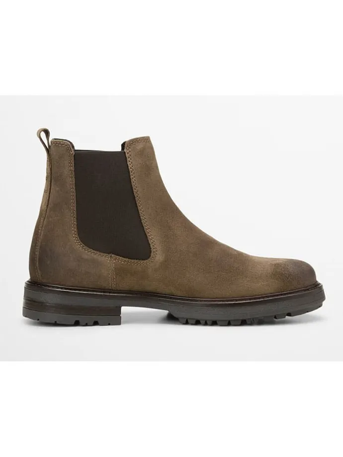 Leder-Chelsea-Boots "Rony" in Braun