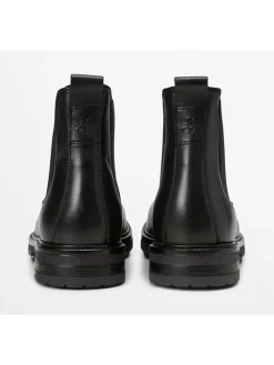 Leder-Chelsea-Boots "Rony" in Schwarz