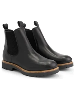 Leder-Chelsea-Boots "Rosseland" in Schwarz