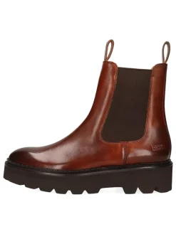 Leder-Chelsea-Boots "Sally 186" in Hellbraun