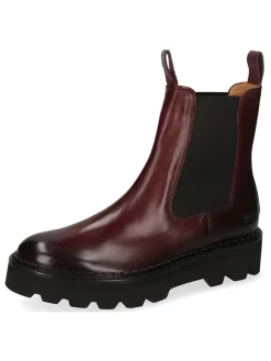 Leder-Chelsea-Boots "Sally 186" in Bordeaux