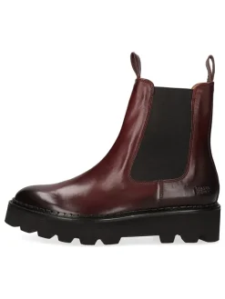 Leder-Chelsea-Boots "Sally 186" in Bordeaux