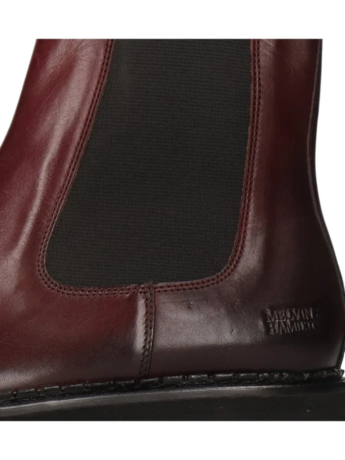 Leder-Chelsea-Boots "Sally 186" in Bordeaux