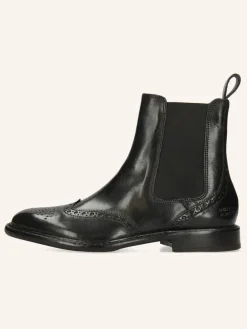 Leder-Chelsea-Boots "Sally 112" in Schwarz