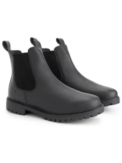 Leder-Chelsea-Boots "Sandnes" in Schwarz