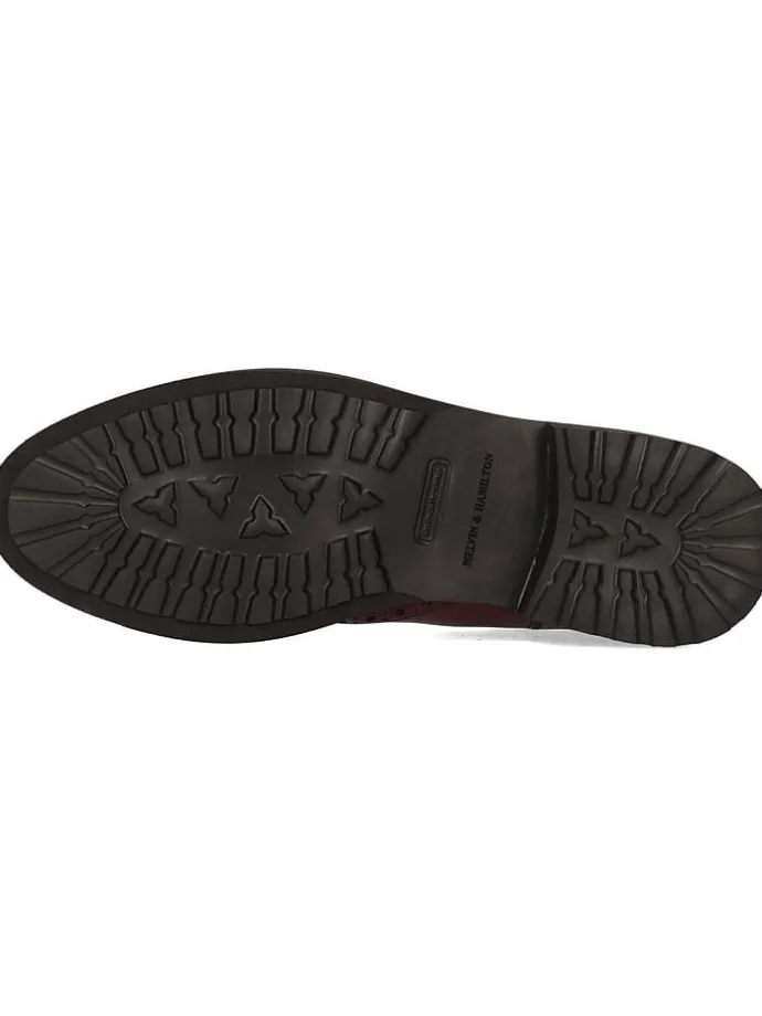 Leder-Chelsea-Boots "Selina 29" in Rot/ Schwarz