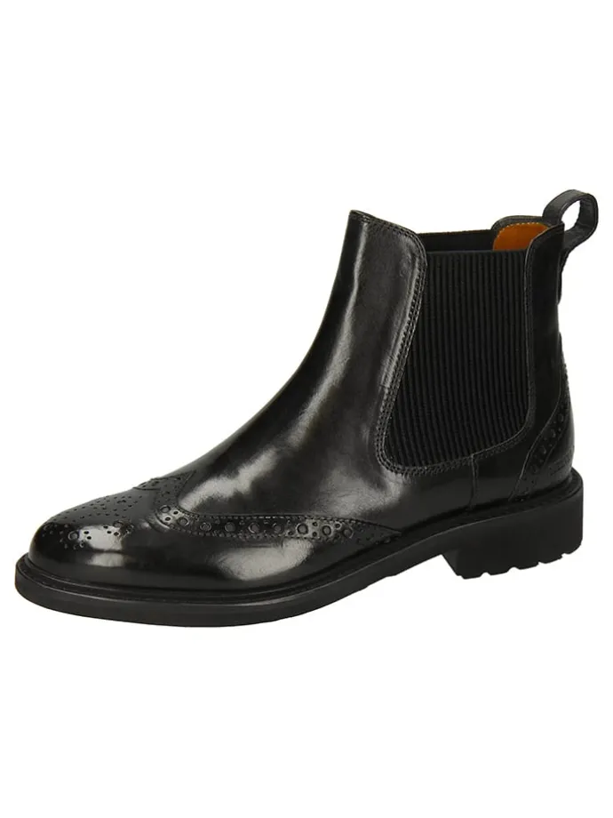 Leder-Chelsea-Boots "Selina 29" in Schwarz