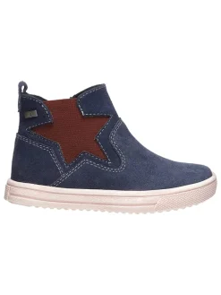 Leder-Chelsea-Boots "Shiva" in Dunkelblau