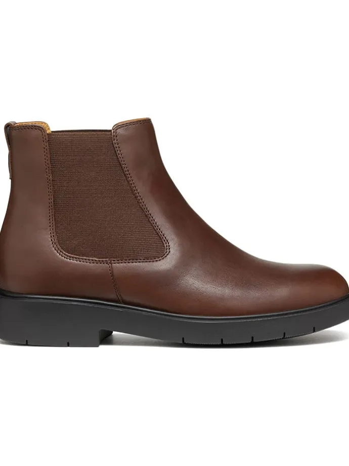 Leder-Chelsea-Boots "Spherica" in Hellbraun