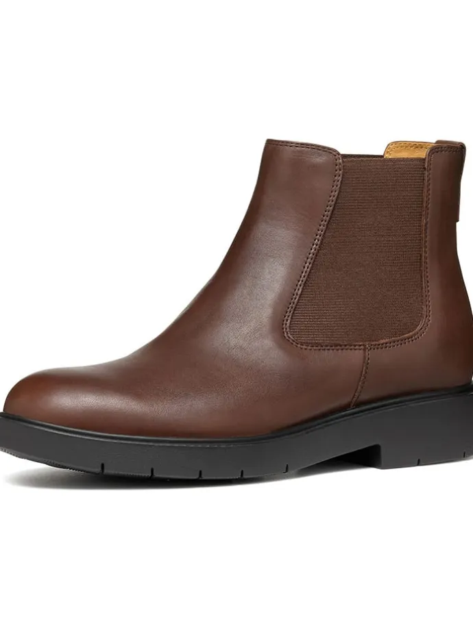 Leder-Chelsea-Boots "Spherica" in Hellbraun
