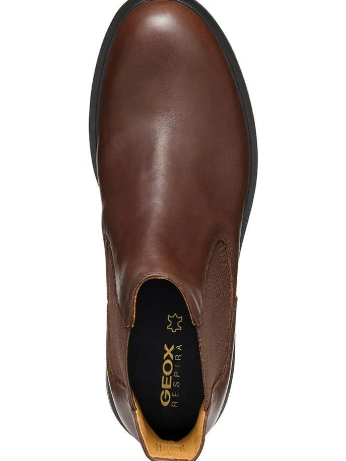 Leder-Chelsea-Boots "Spherica" in Hellbraun