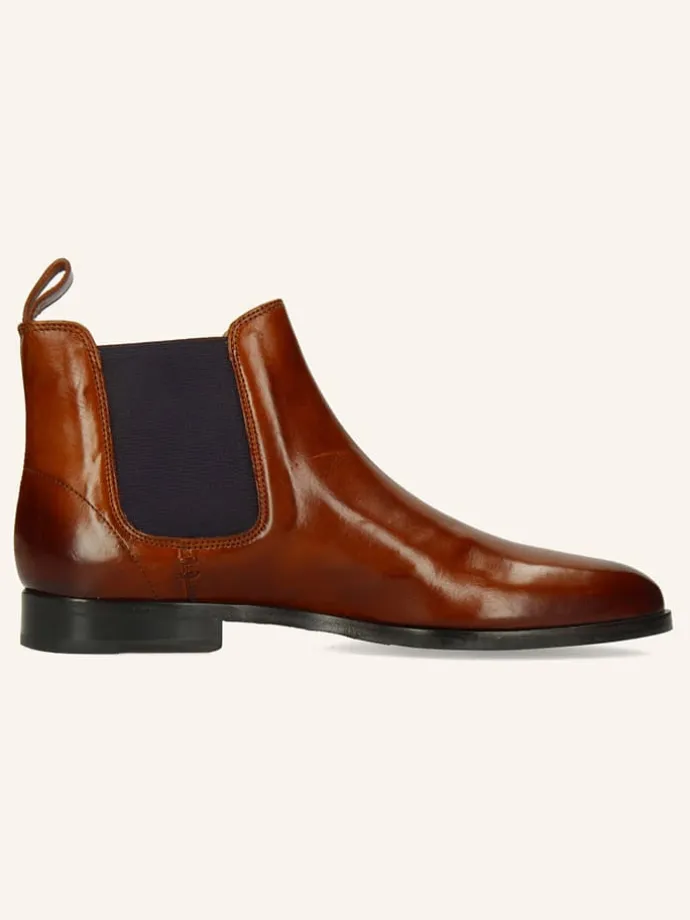 Leder-Chelsea-Boots "Susan 10" in Hellbraun
