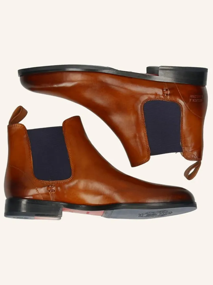 Leder-Chelsea-Boots "Susan 10" in Hellbraun