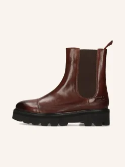 Leder-Chelsea-Boots "Sybill 8" in Braun