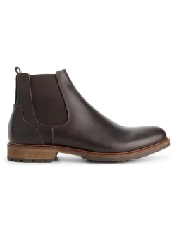 Leder-Chelsea-Boots "Winslow" in Braun