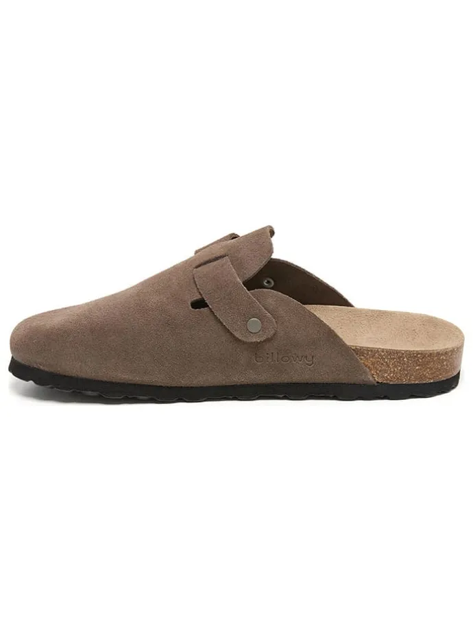 Leder-Clogs in Hellbraun