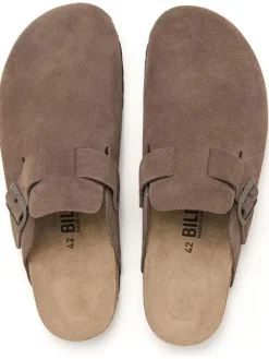 Leder-Clogs in Hellbraun