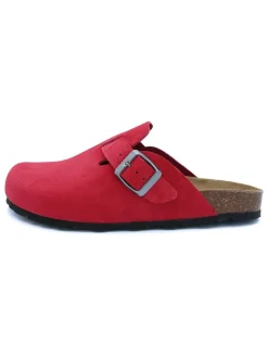 Leder-Clogs in Rot