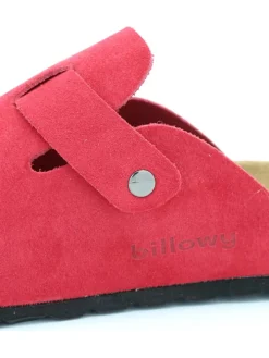 Leder-Clogs in Rot