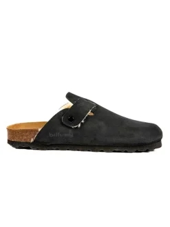 Leder-Clogs in Schwarz