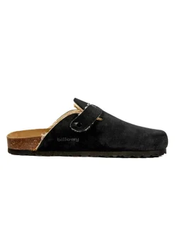 Leder-Clogs in Schwarz