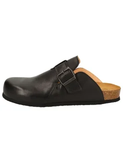 Leder-Clogs in Schwarz