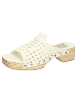 Leder-Clogs "Maria 1" in Creme
