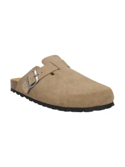 Leder-Clogs "Navarro" in Hellbraun