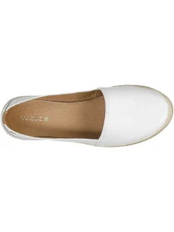 Leder-Espadrilles in Weiß