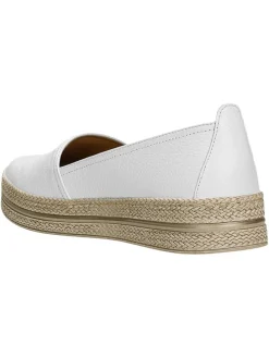 Leder-Espadrilles in Weiß