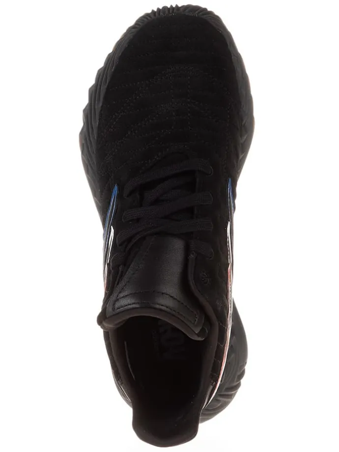 Leder-Fußballschuhe "Sobakov" in Schwarz