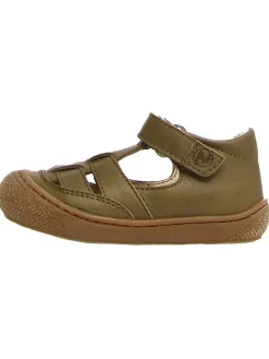 Leder-Halbsandalen "5282 Nappa" in Khaki