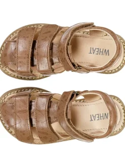 Leder-Halbsandalen "Addison" in Hellbraun