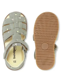 Leder-Halbsandalen "Bali" in Grün