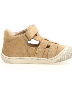 Leder-Halbsandalen "Bede" in Hellbraun