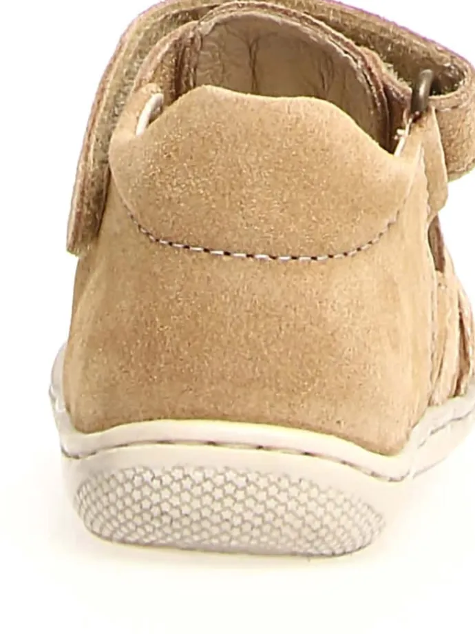 Leder-Halbsandalen "Bede" in Hellbraun