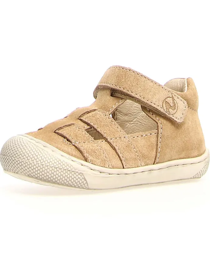 Leder-Halbsandalen "Bede" in Hellbraun