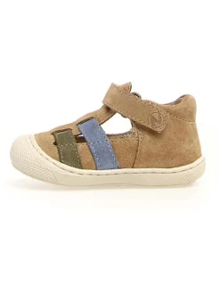 Leder-Halbsandalen "Bede" in Hellbraun