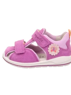 Leder-Halbsandalen "Boomerang" in Lila/ Rosa